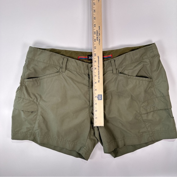 Marmot Womens Cargo Hiking Shorts Olive Nylon Size 14 - Picture 11 of 13